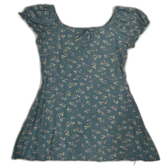Girls Prairie Print Light Blue Dress w/Flowers by Art Class sz L 10/12 - Picture 2 of 5